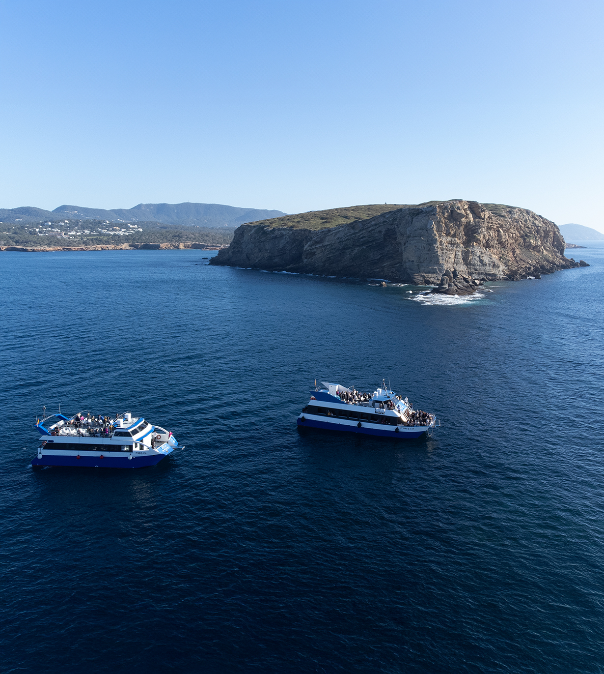 Boat trip along the coast of Ibiza
